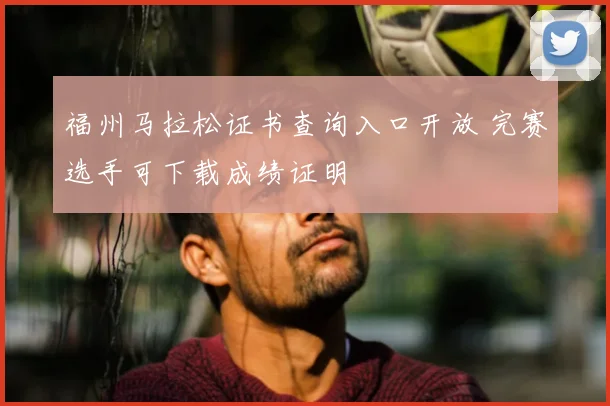 福州马拉松证书查询入口开放 完赛选手可下载成绩证明